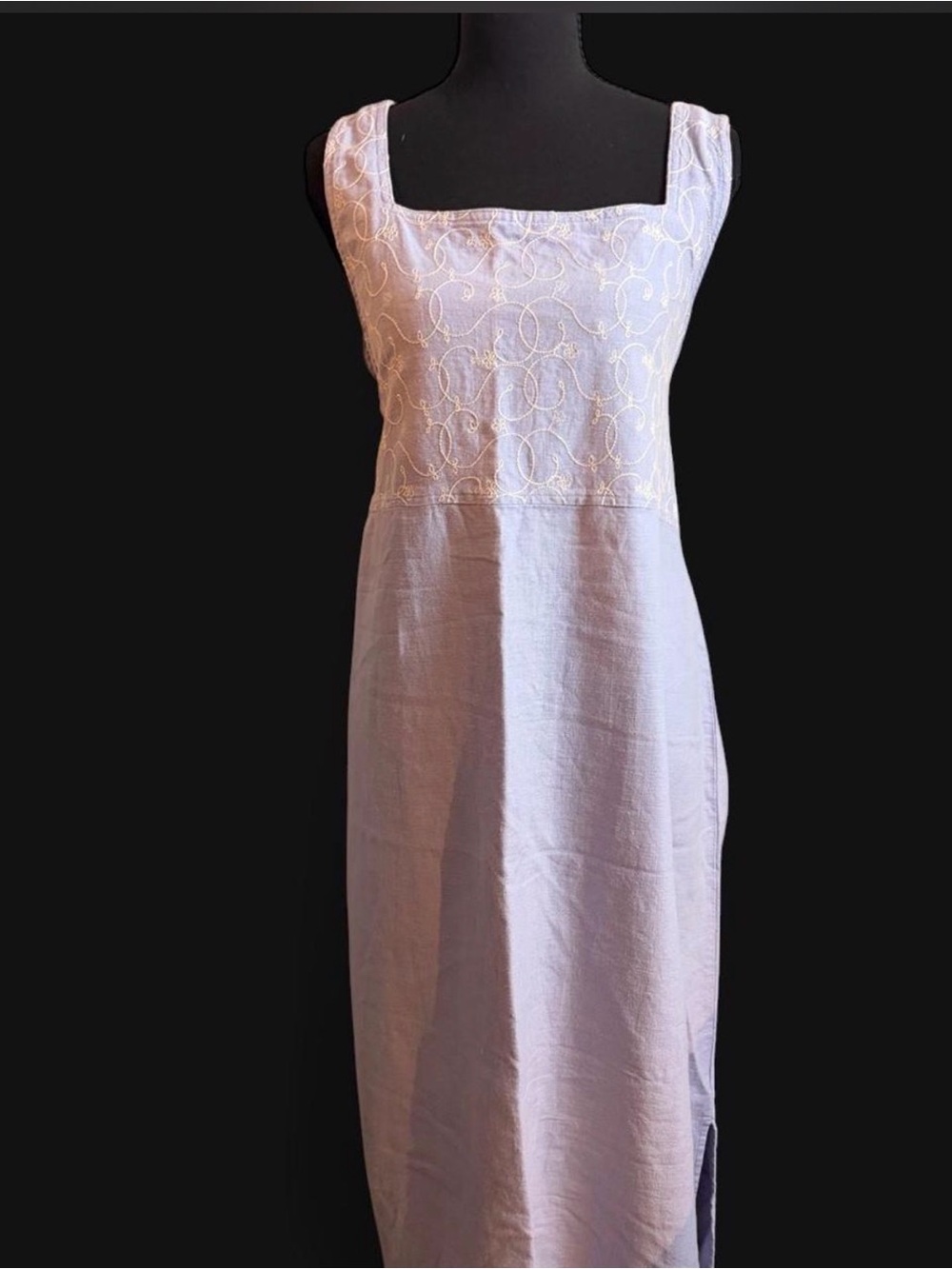 Erika & Co Petites Light Purple Linen Dress